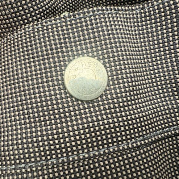 Hermes Grey Herline Canvas MM Tote Top Handle Bag with COA - Picture 5 of 11